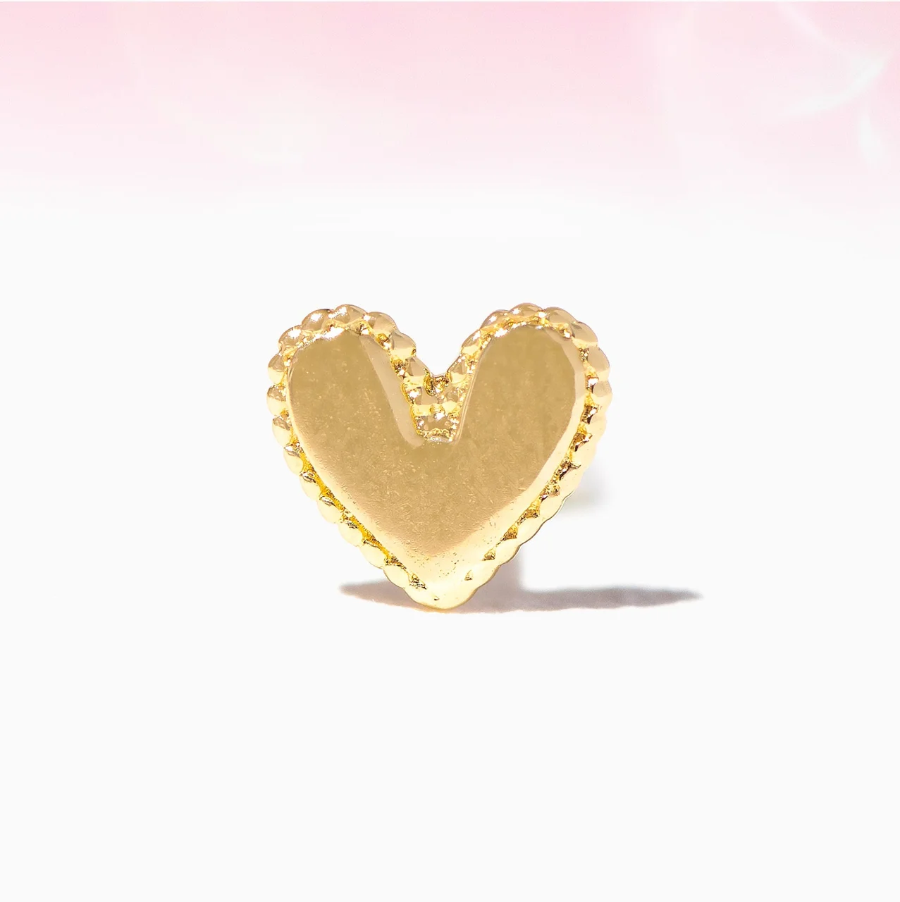 10k Solid Gold Romance Stud
