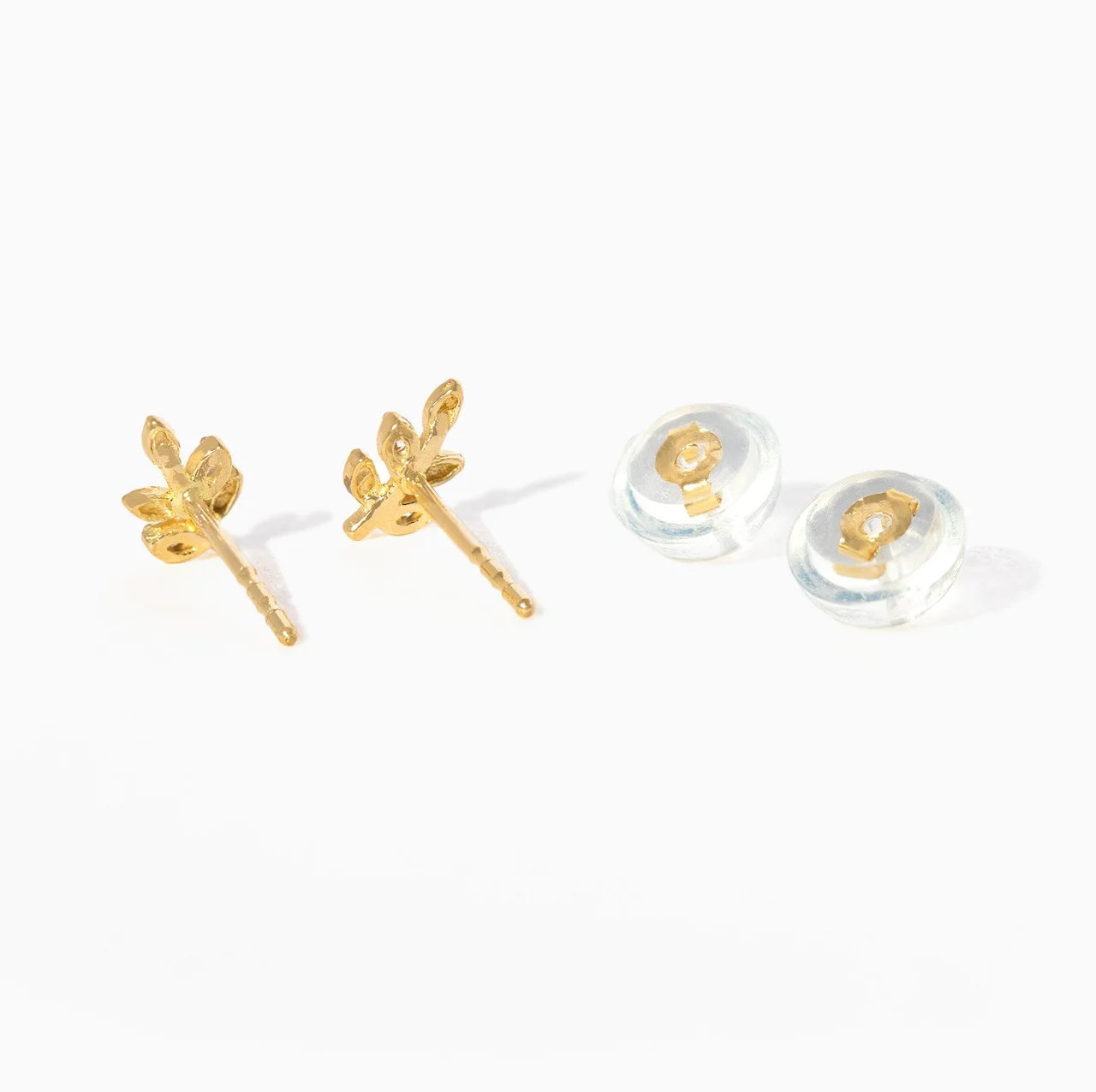 14k Solid Gold Cottage Ivy Studs – Bild 3