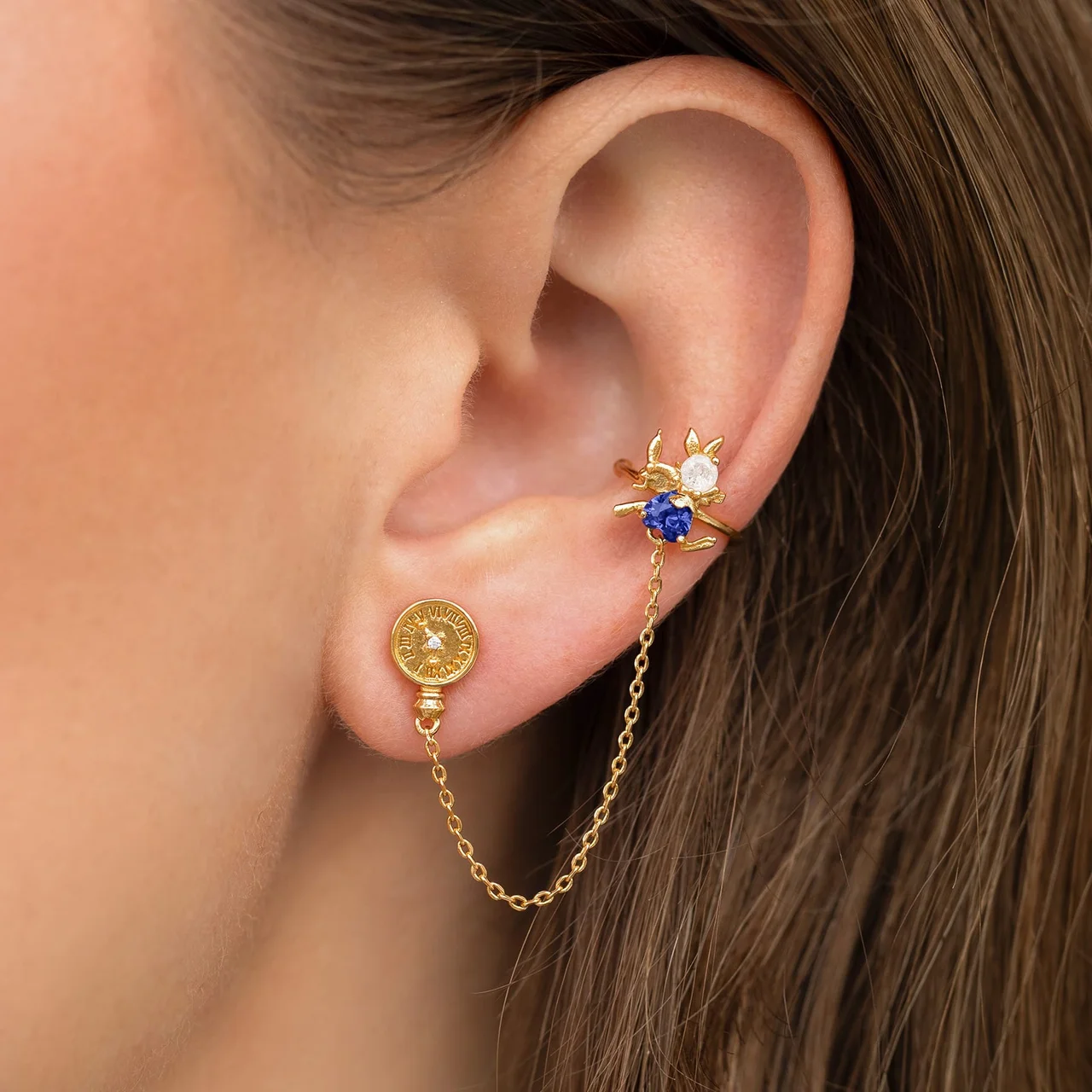 Disney Alice in Wonderland White Rabbit Earring + Ear Cuff – Bild 2