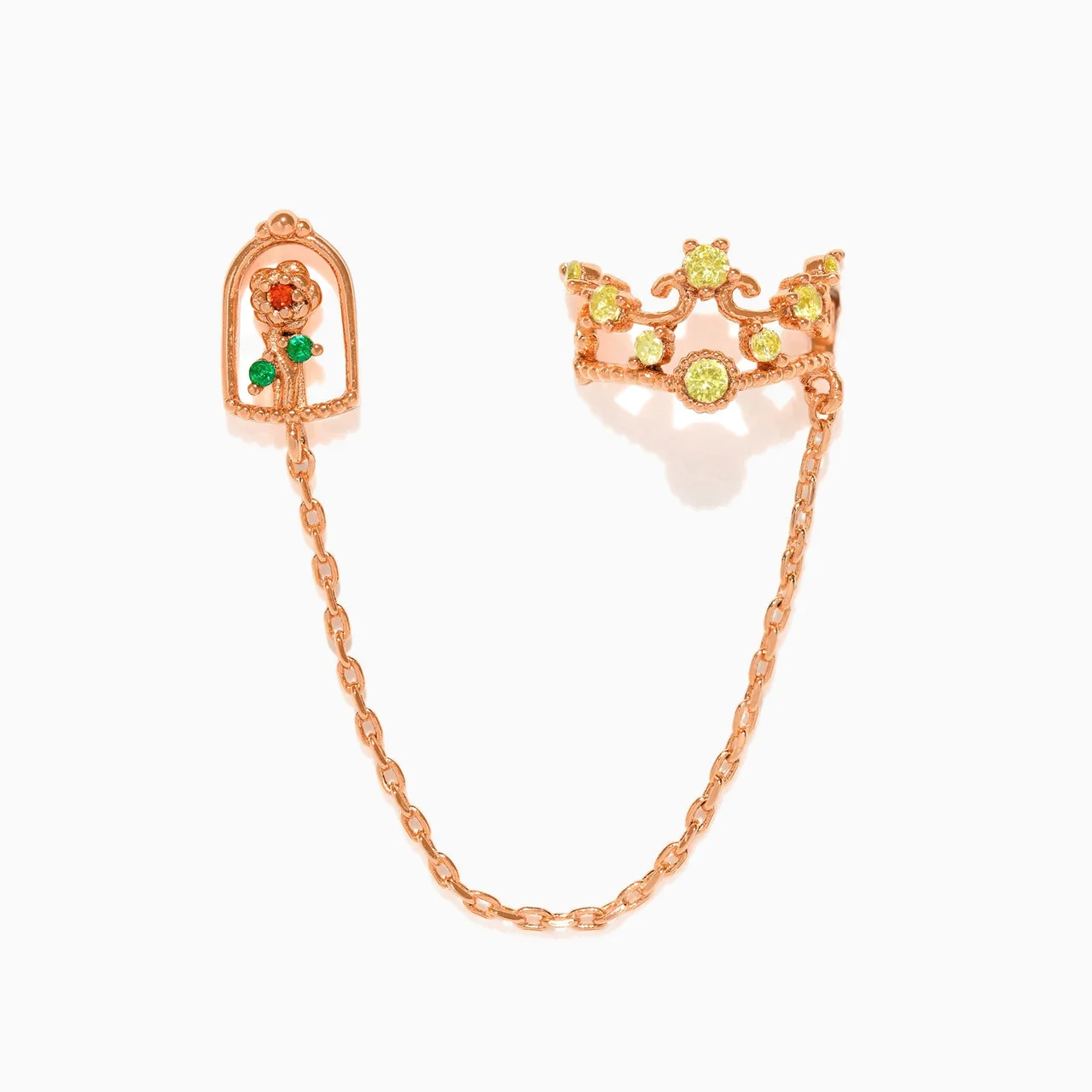 Disney Princess Beauty and the Beast Enchanted Rose Ear Cuff + Stud – Bild 5