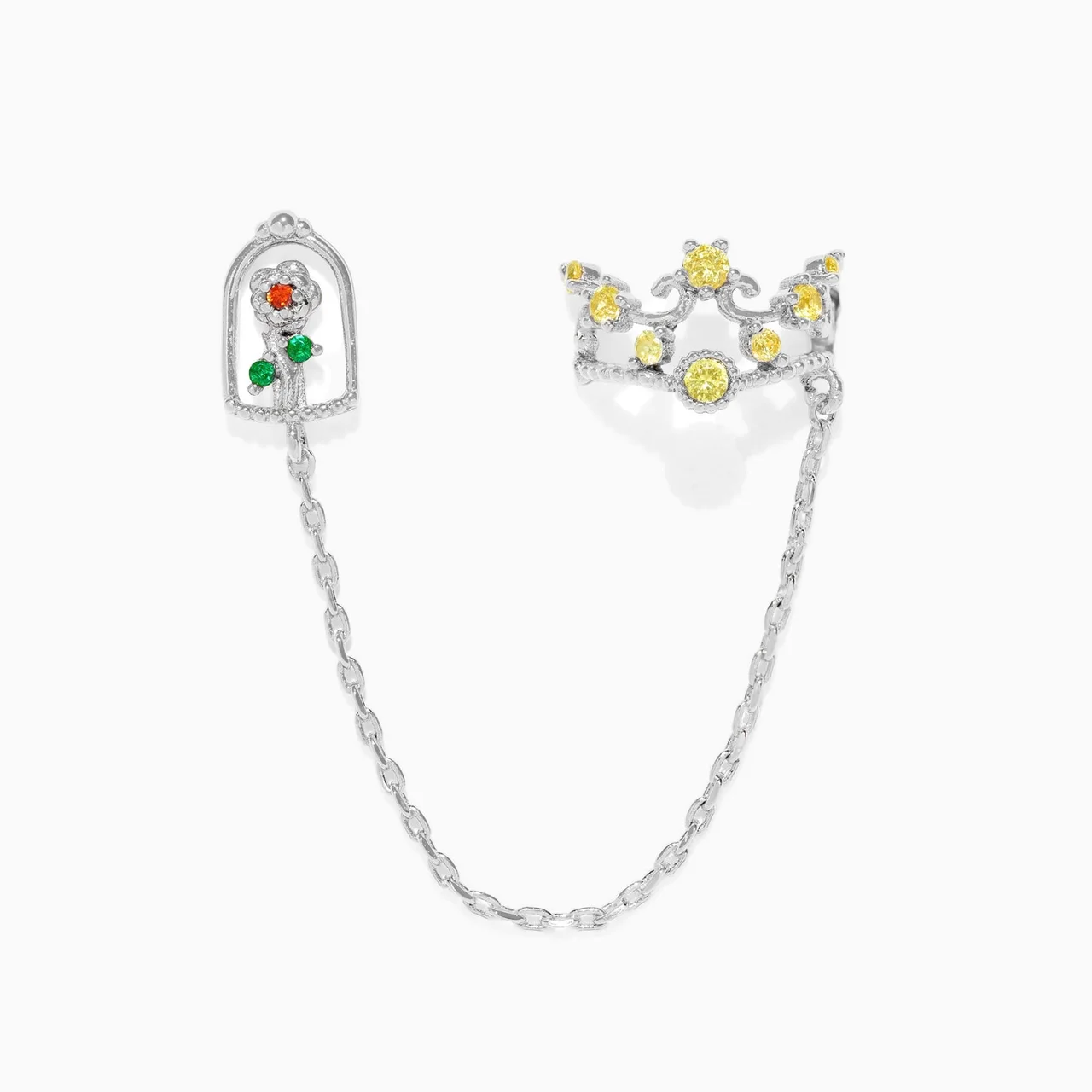 Disney Princess Beauty and the Beast Enchanted Rose Ear Cuff + Stud – Bild 6