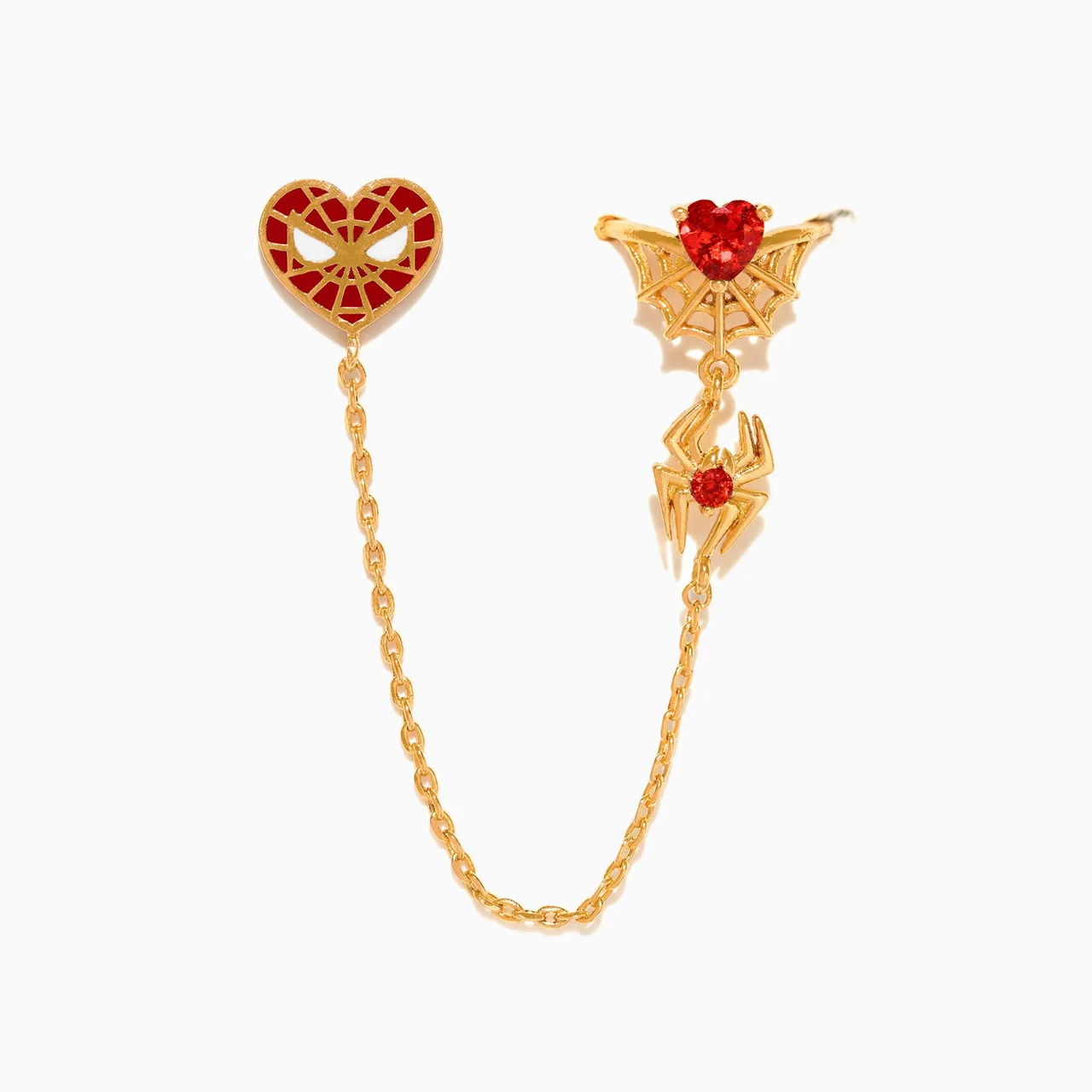 Marvel''s Spider-Man Web of Love Ear Cuff + Stud
