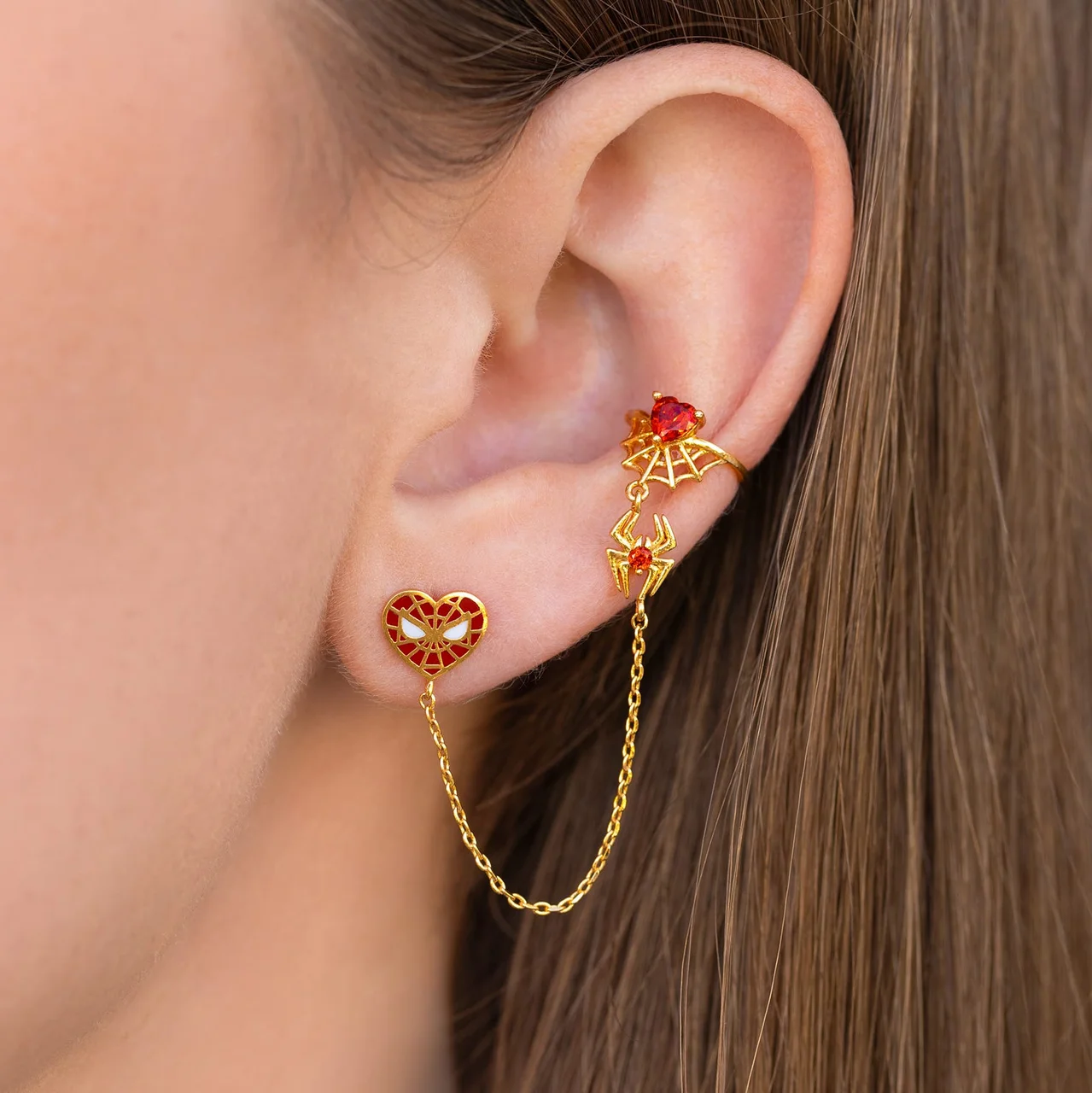 Marvel''s Spider-Man Web of Love Ear Cuff + Stud – Bild 2