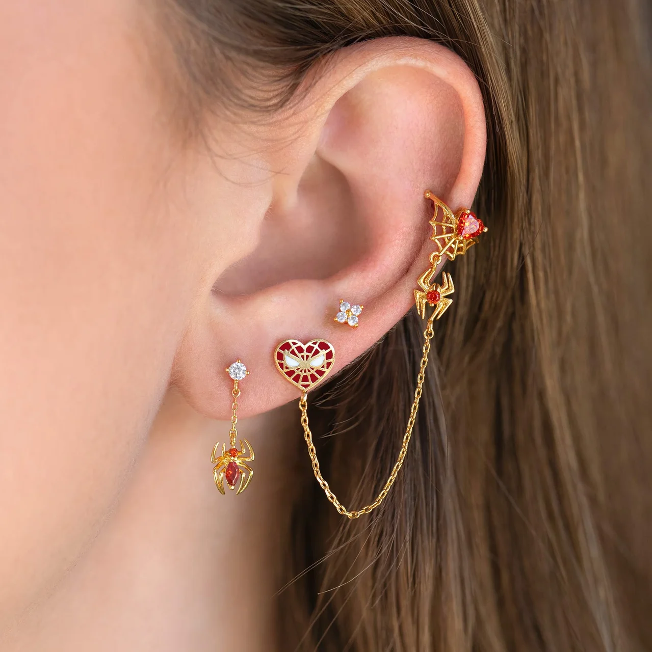 Marvel''s Spider-Man Web of Love Ear Cuff + Stud – Bild 4