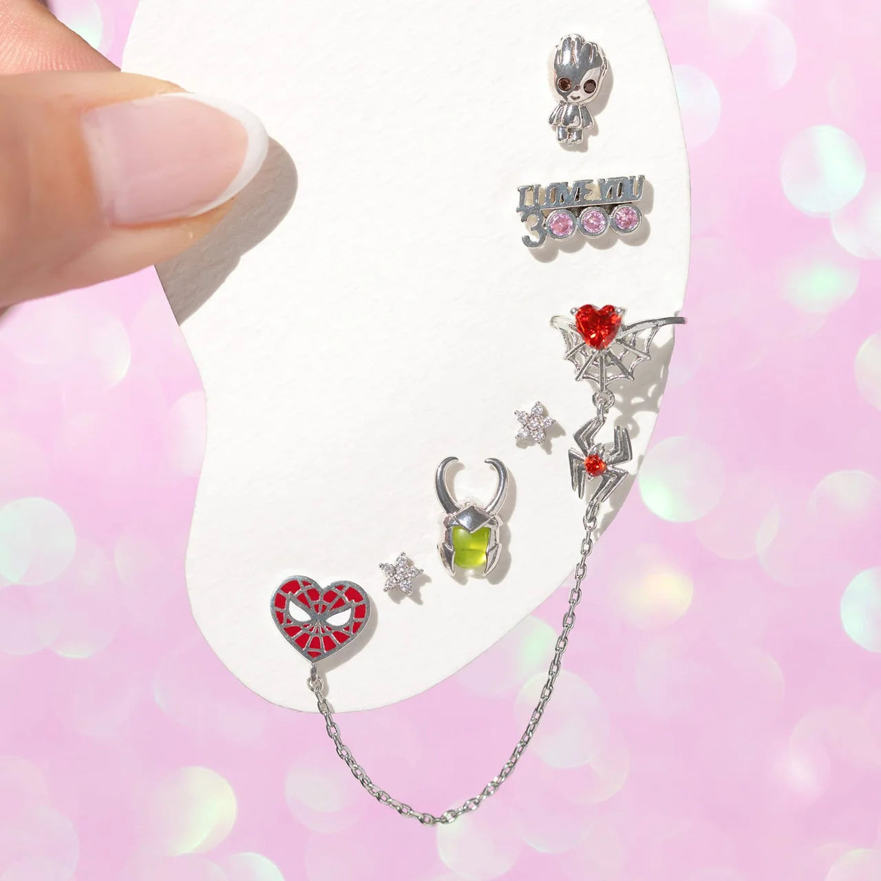 Marvel''s Spider-Man Web of Love Ear Cuff + Stud – Bild 9